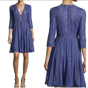 New Rebecca Taylor Embroidered Silk Dress